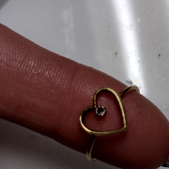 Heart ring with light blue stone - Picture 5 of 5